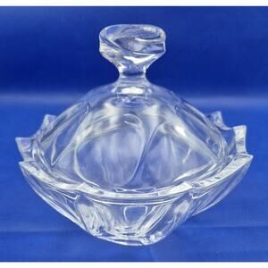 Vintage Circleware Belle Glass Candy Dish with Glass Lid 6" Tall 7" Wide